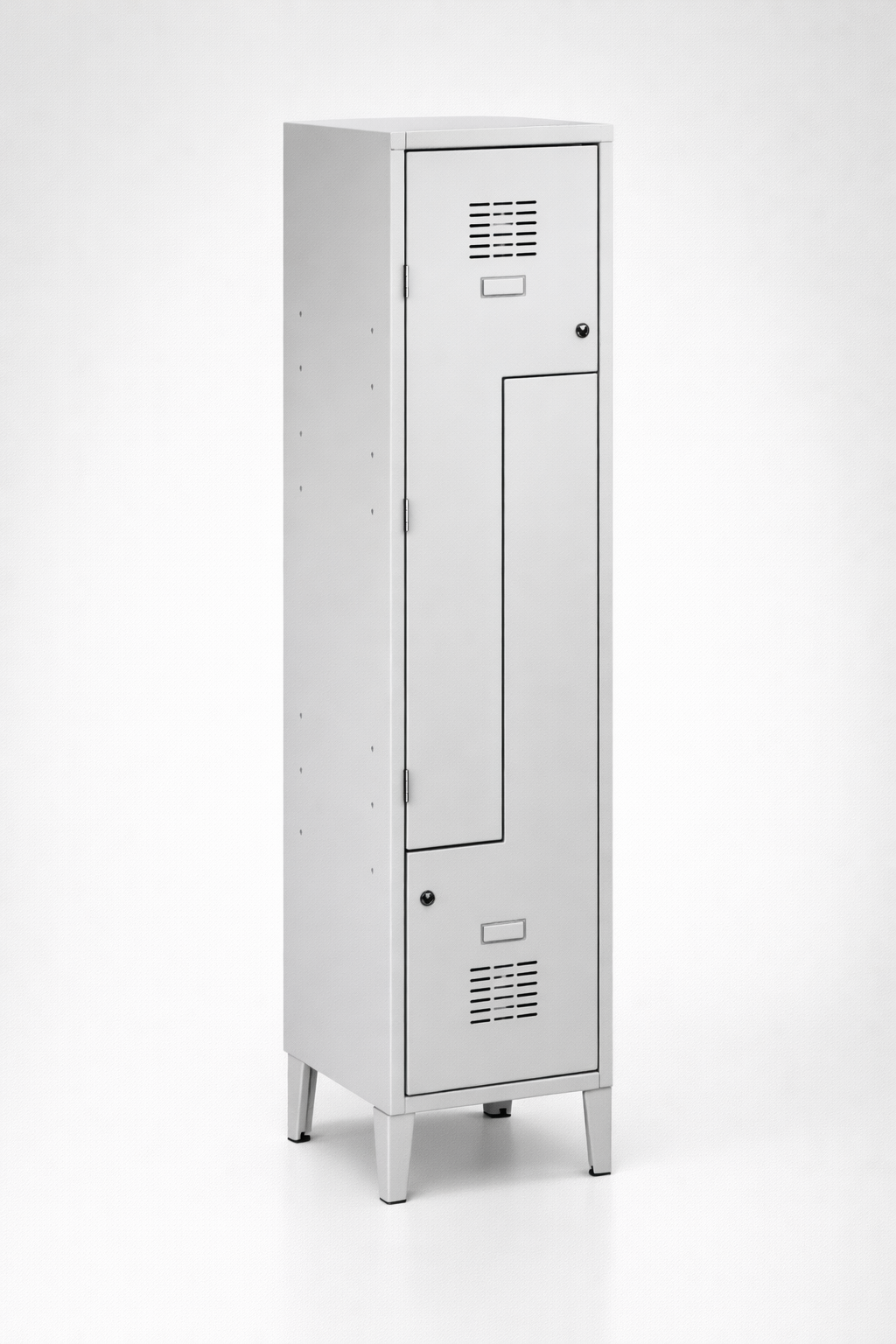 Šatní skříň typu L Sul 41 W lx – na nohách - efektivní využití prostoru šatny při zachování plné