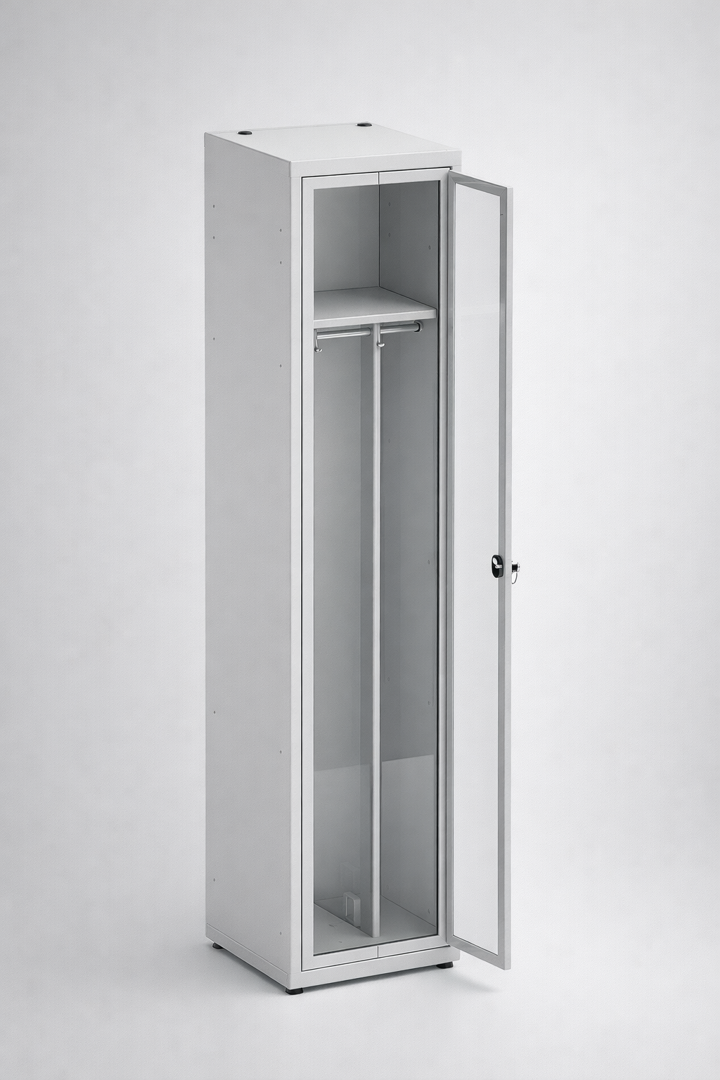 Skříň s plexi dveřmi MSum 410 - vizuální kontrolu obsahu při zachování organizovaného