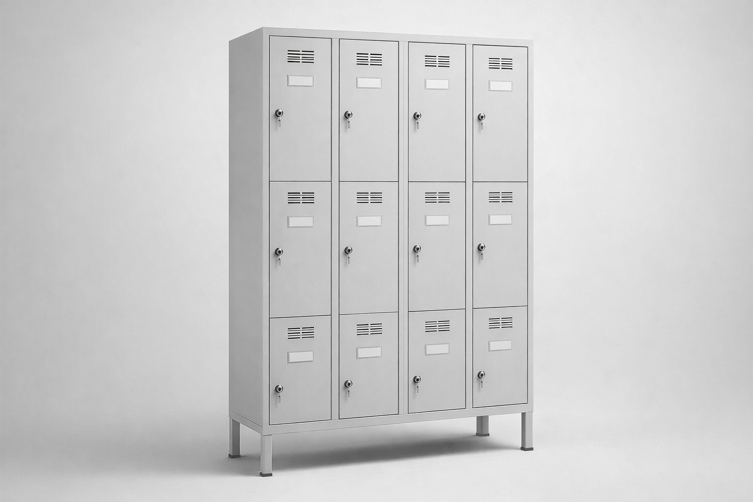 Skříň s plexi dveřmi MSus 344 – na nohách - vizuální kontrolu obsahu při zachování organizovaného