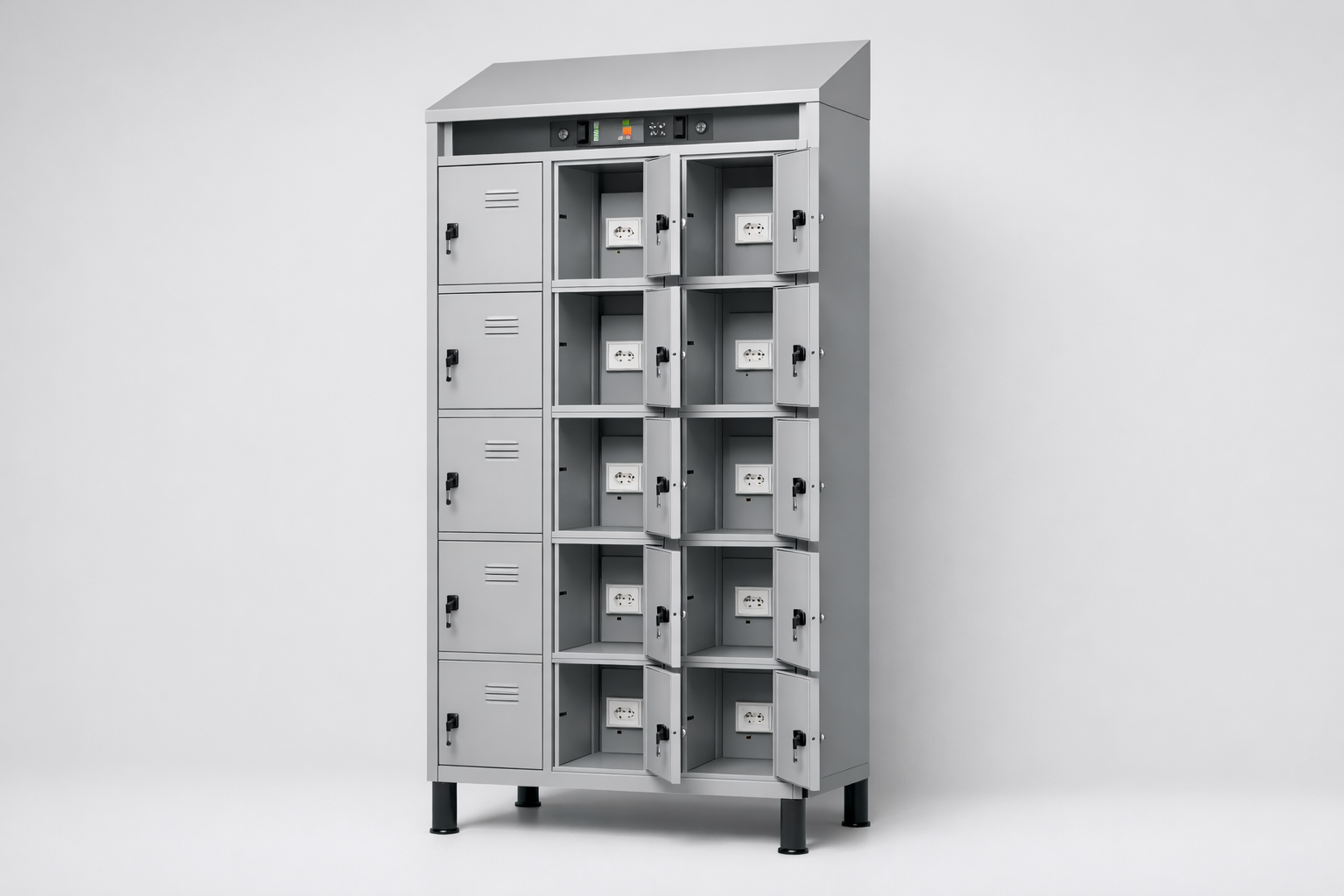 MSUV skříňka MSus 325v – na nohách, z daszkiem - combining personal or garment storage with controlled