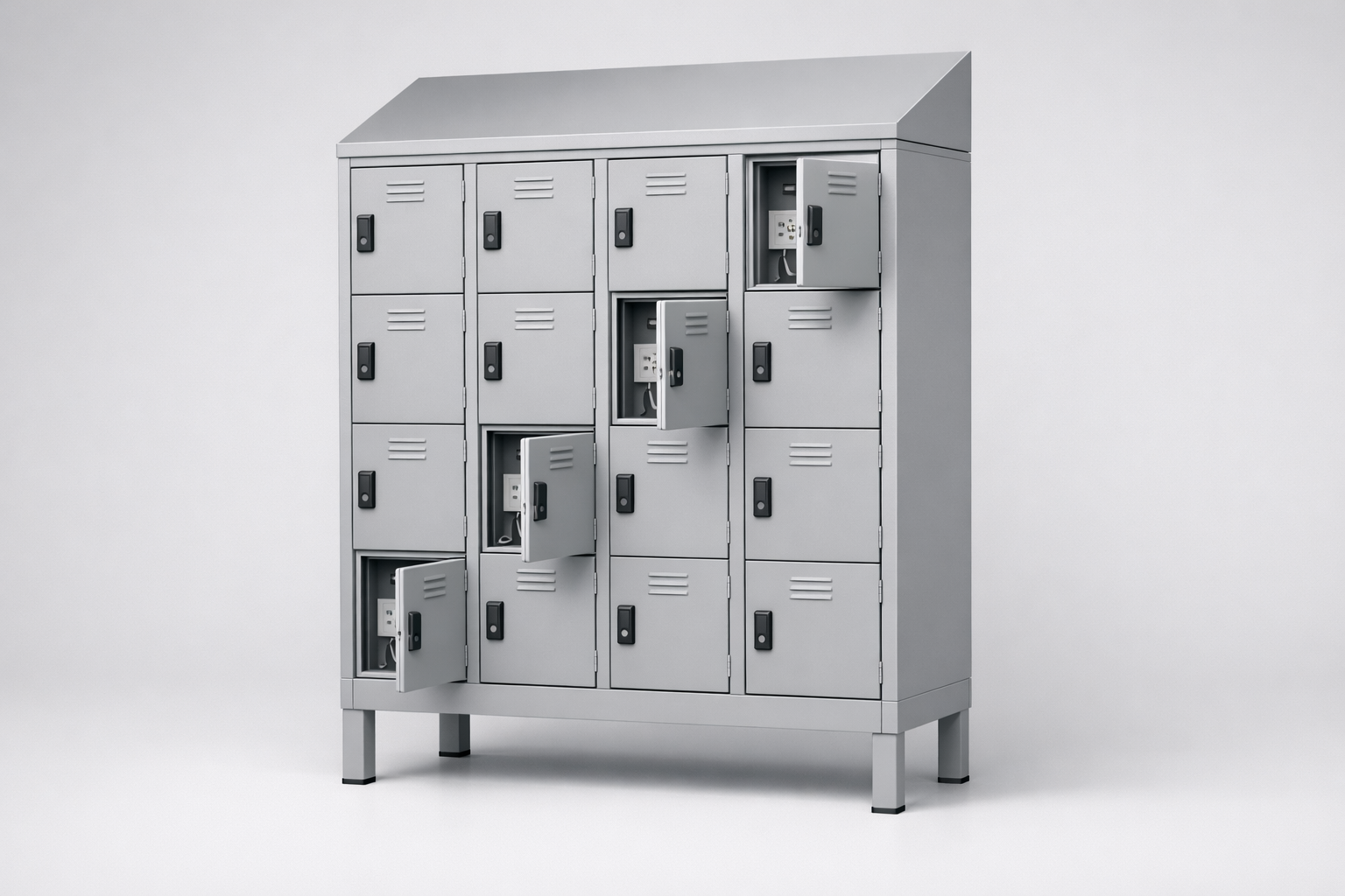 MSUV skříňka MSus 336v – na nohách, z daszkiem - combining personal or garment storage with controlled