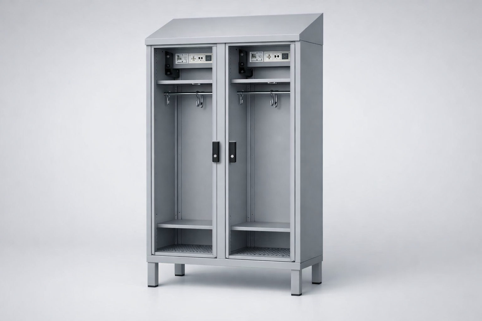 MSUV skříňka MSus 412v – na nohách, z daszkiem - combining personal or garment storage with controlled