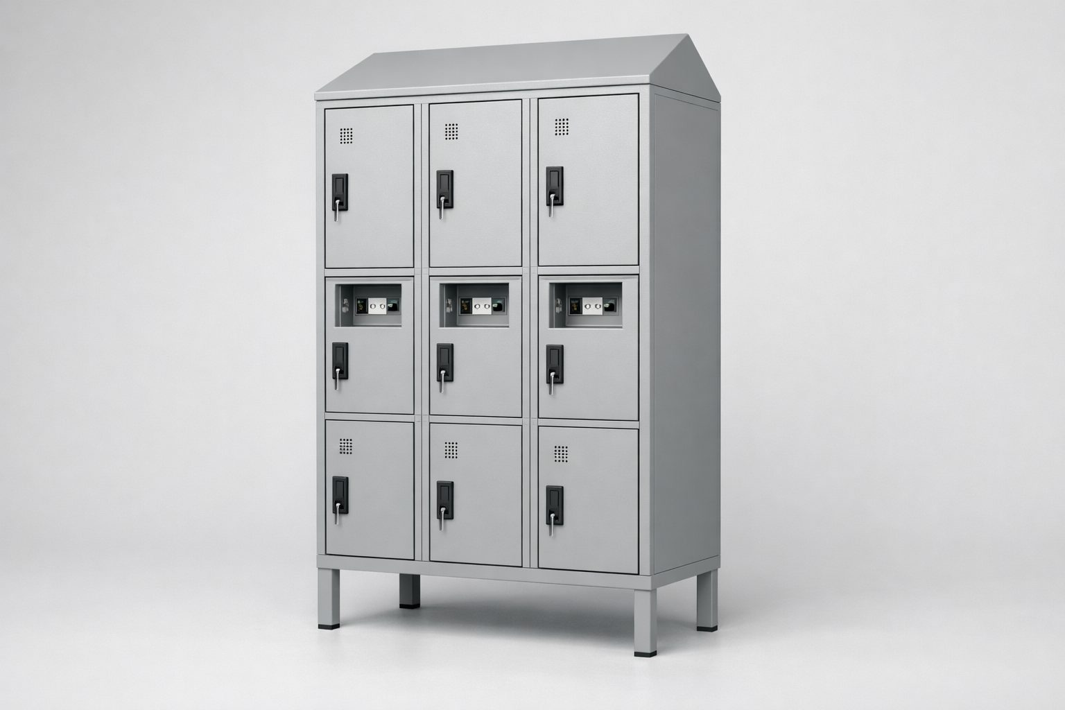 MSUV skříňka MSus 423v – na nohách, z daszkiem - combining personal or garment storage with controlled