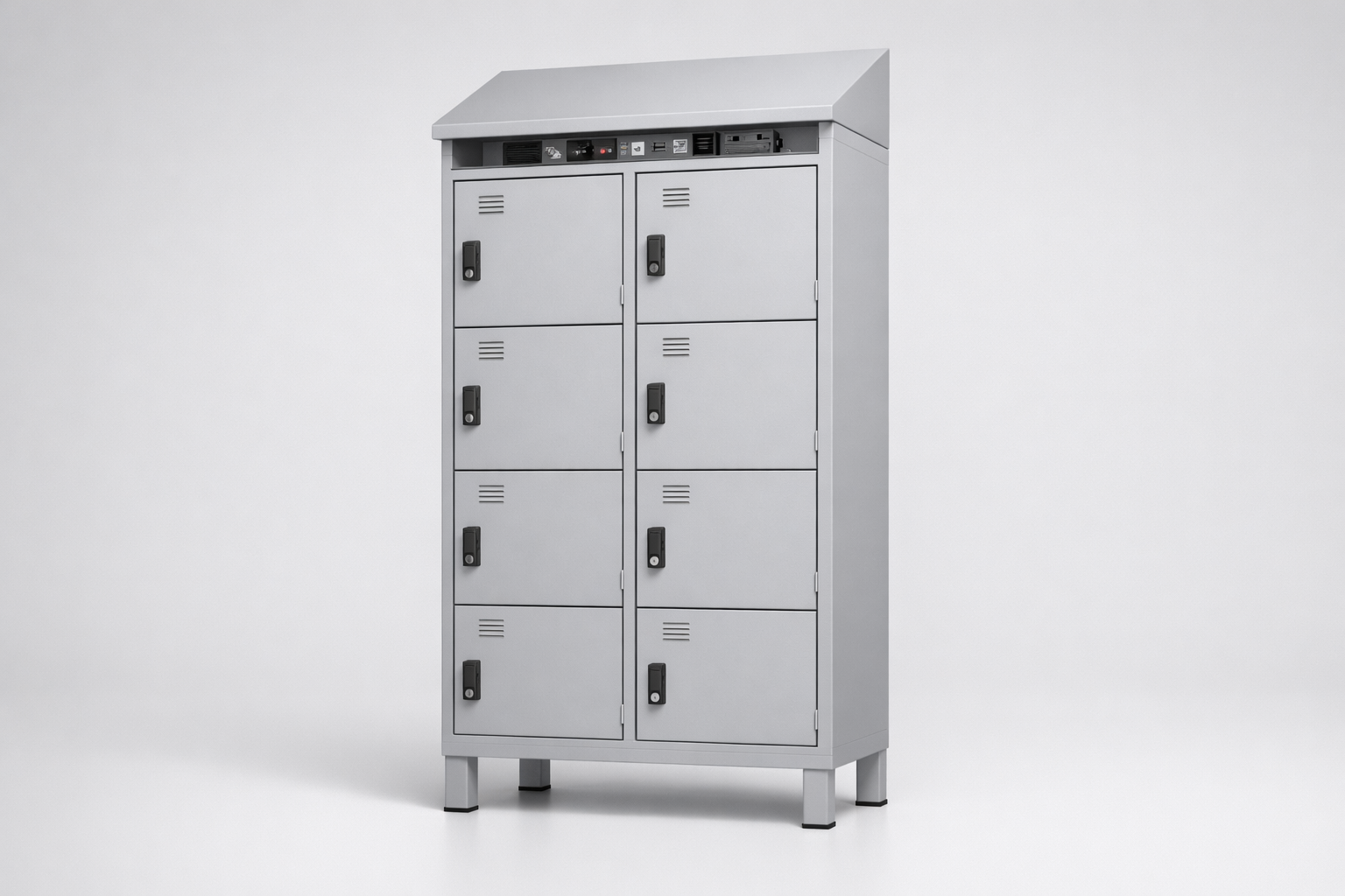 MSUV skříňka MSus 424v – na nohách, z daszkiem - combining personal or garment storage with controlled
