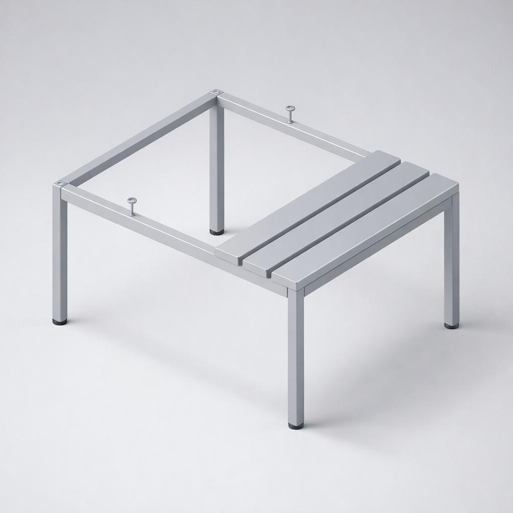 Podstavec pro skříně WSU a MSU P 311 W – Podstawy z siedziskiem z listew drewnianych - rozšíření kompatibilních skříňových řad o nástavce