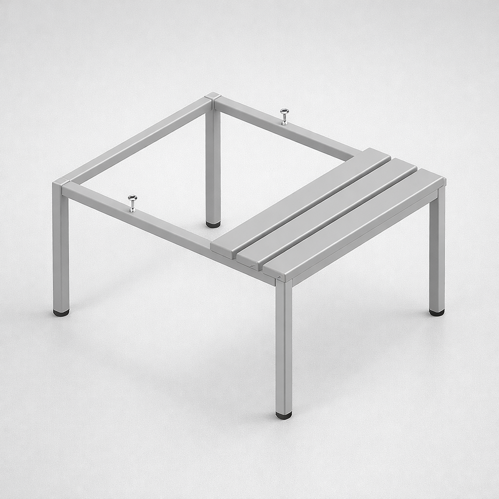 Podstavec pro skříně WSU a MSU P 311 W – Podstawy z siedziskiem z listew PCV - rozšíření kompatibilních skříňových řad o nástavce