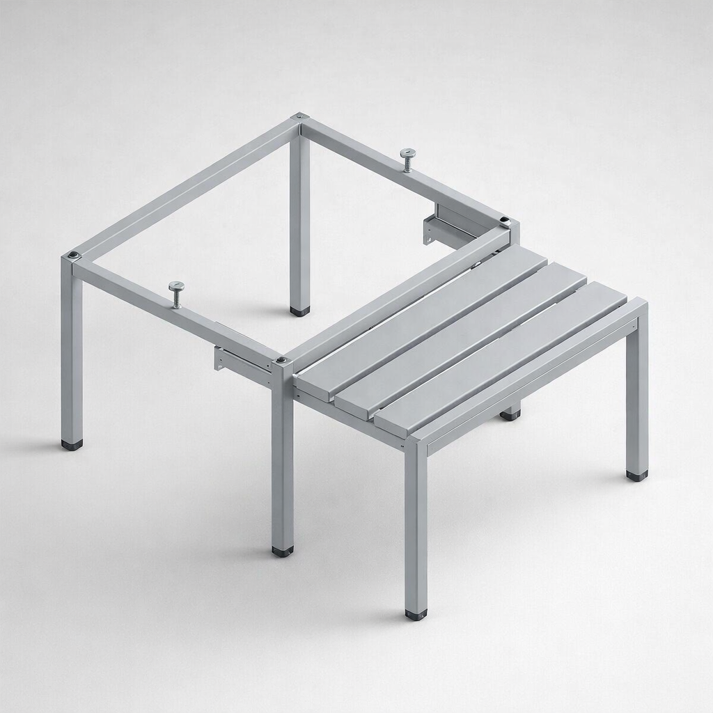 Příslušenství WSU / MSU Pw 311 W – Podstawy z wysuwanym siedziskiem z listew drewnianych - rozšíření kompatibilních skříňových řad o