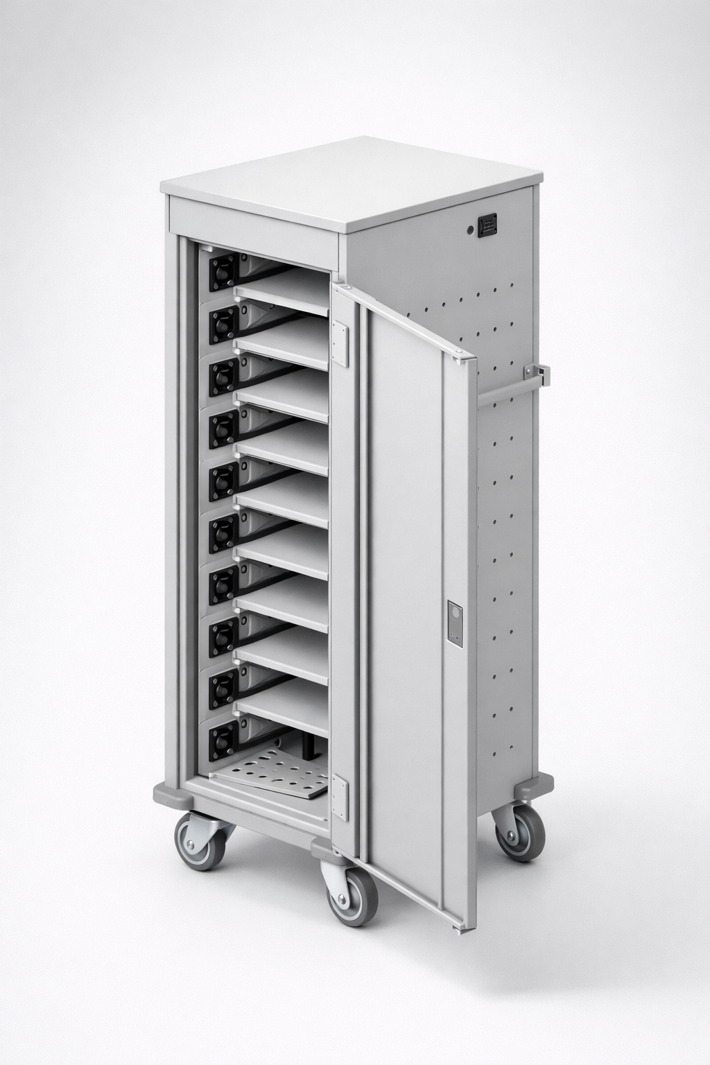 Vozík na notebooky WNL 0514061004 - kontrolovaný oběh, nabíjení a efektivní přesun