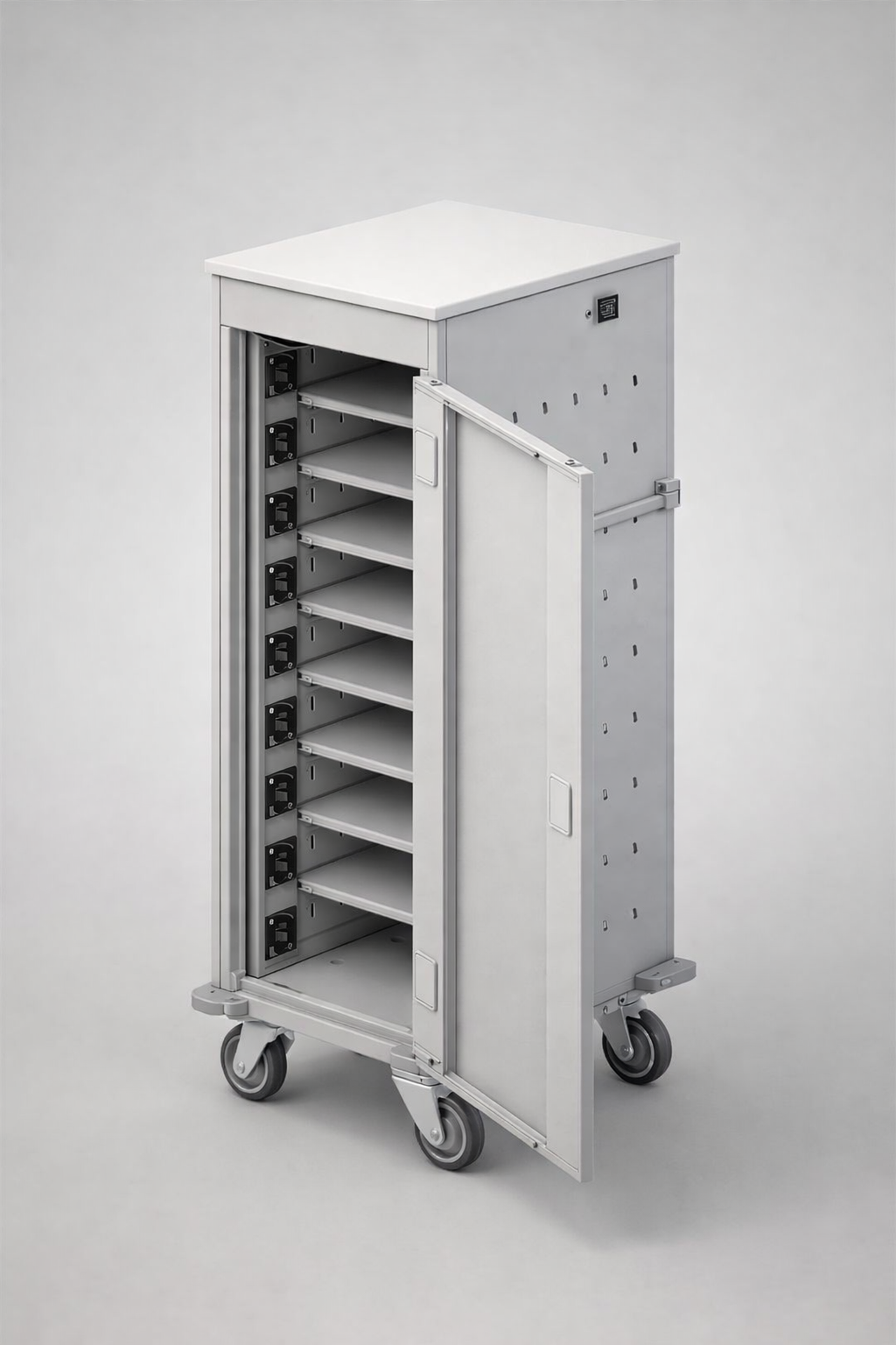 Vozík na notebooky WNL 0514061017 - kontrolovaný oběh, nabíjení a efektivní přesun