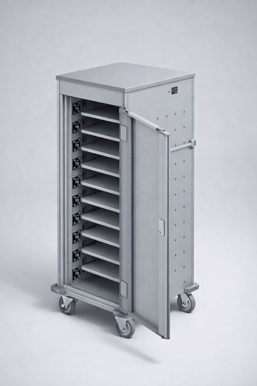 Vozík na notebooky WNL 0514061018 - kontrolovaný oběh, nabíjení a efektivní přesun