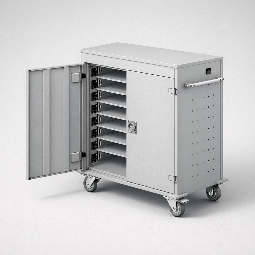 Vozík na notebooky WNL 0615051017 - kontrolovaný oběh, nabíjení a efektivní přesun