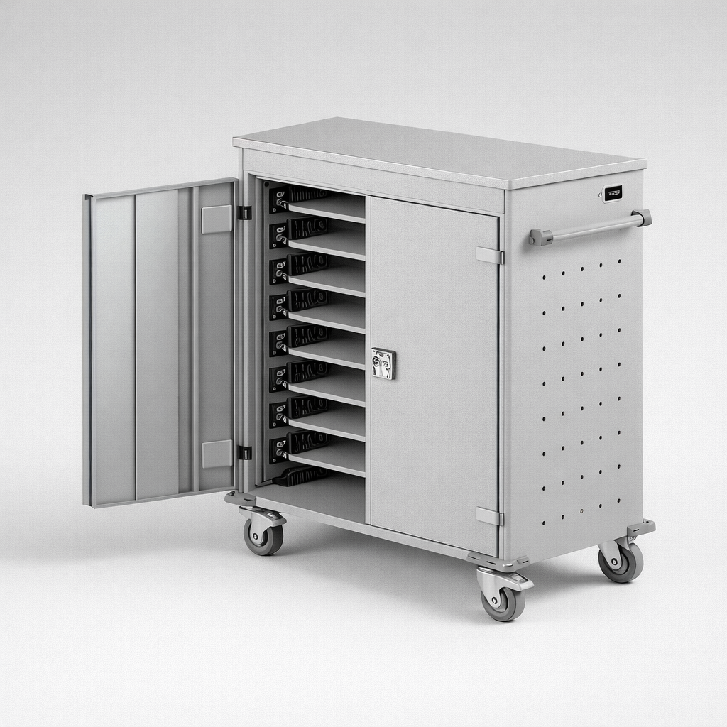 Vozík na notebooky WNL 0615051018 - kontrolovaný oběh, nabíjení a efektivní přesun