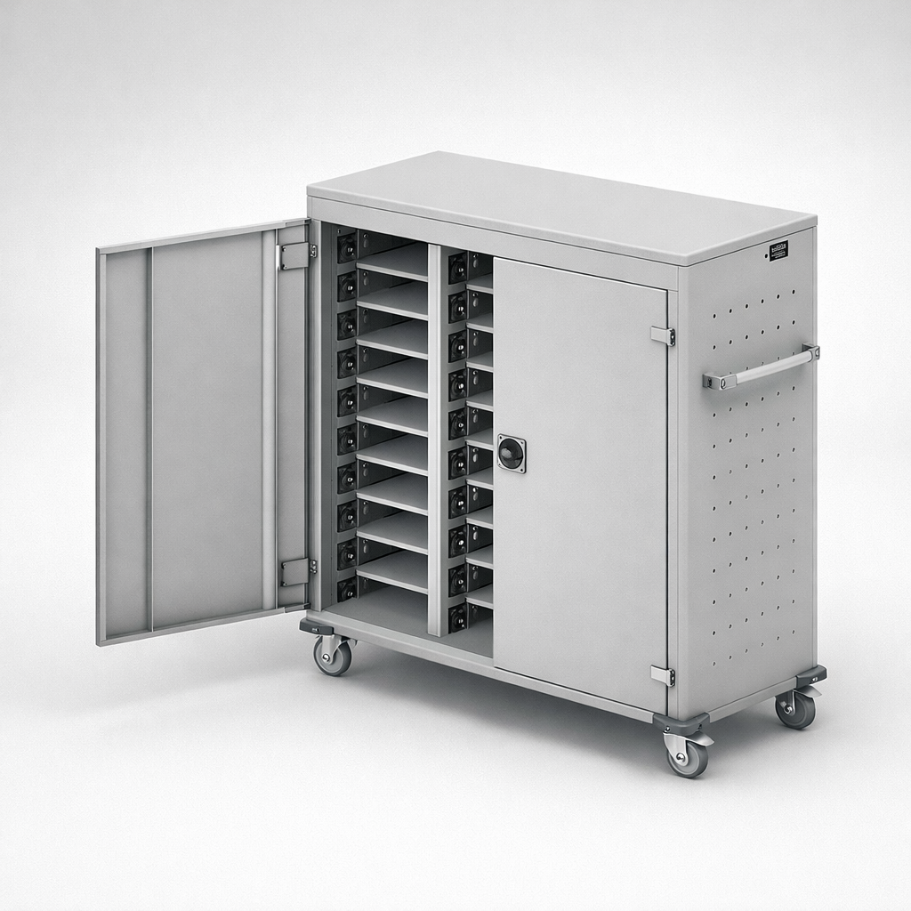 Vozík na notebooky WNL 0714051004 - kontrolovaný oběh, nabíjení a efektivní přesun