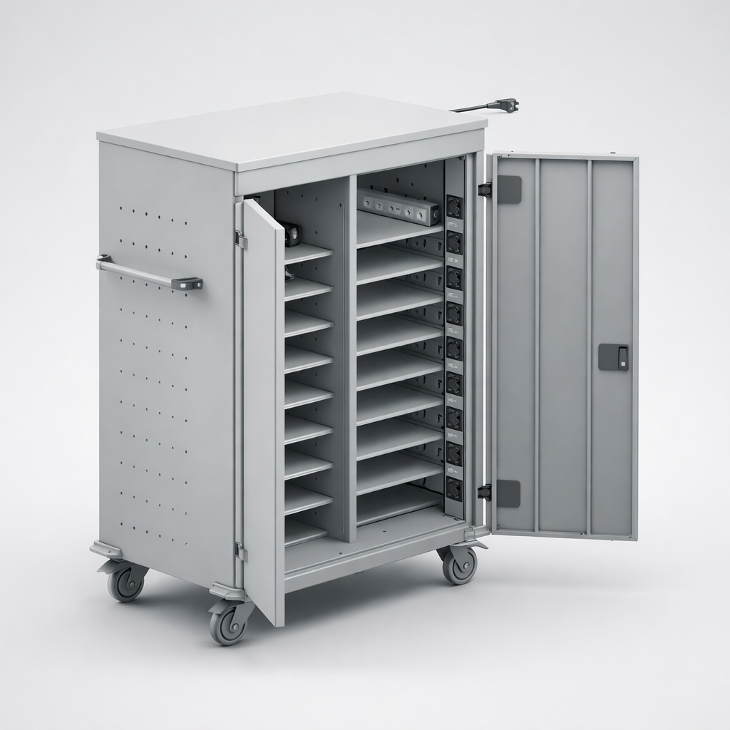 Vozík na notebooky WNL 0614051004A67 - kontrolovaný oběh, nabíjení a efektivní přesun