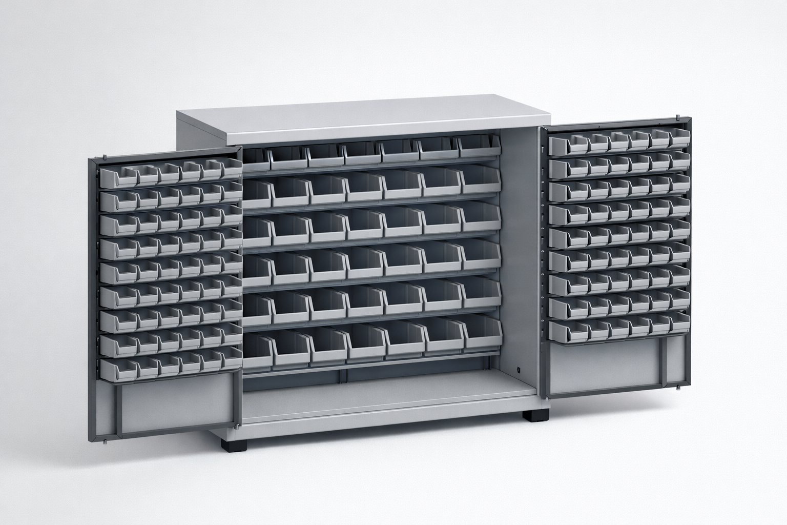 Dílenská skříň MSW112/5-11s - uspořádání nářadí, komponentů a servisního vybavení