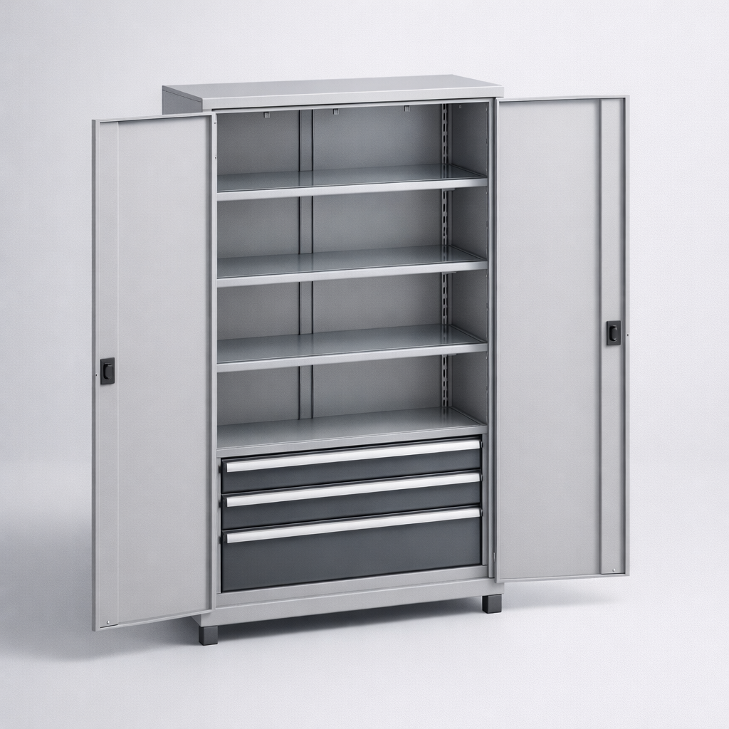 Dílenská skříň MSW212/5-26 - uspořádání nářadí, komponentů a servisního vybavení