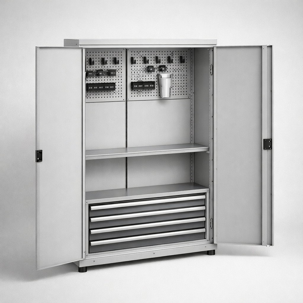 Dílenská skříň MSW212/5-17 - uspořádání nářadí, komponentů a servisního vybavení