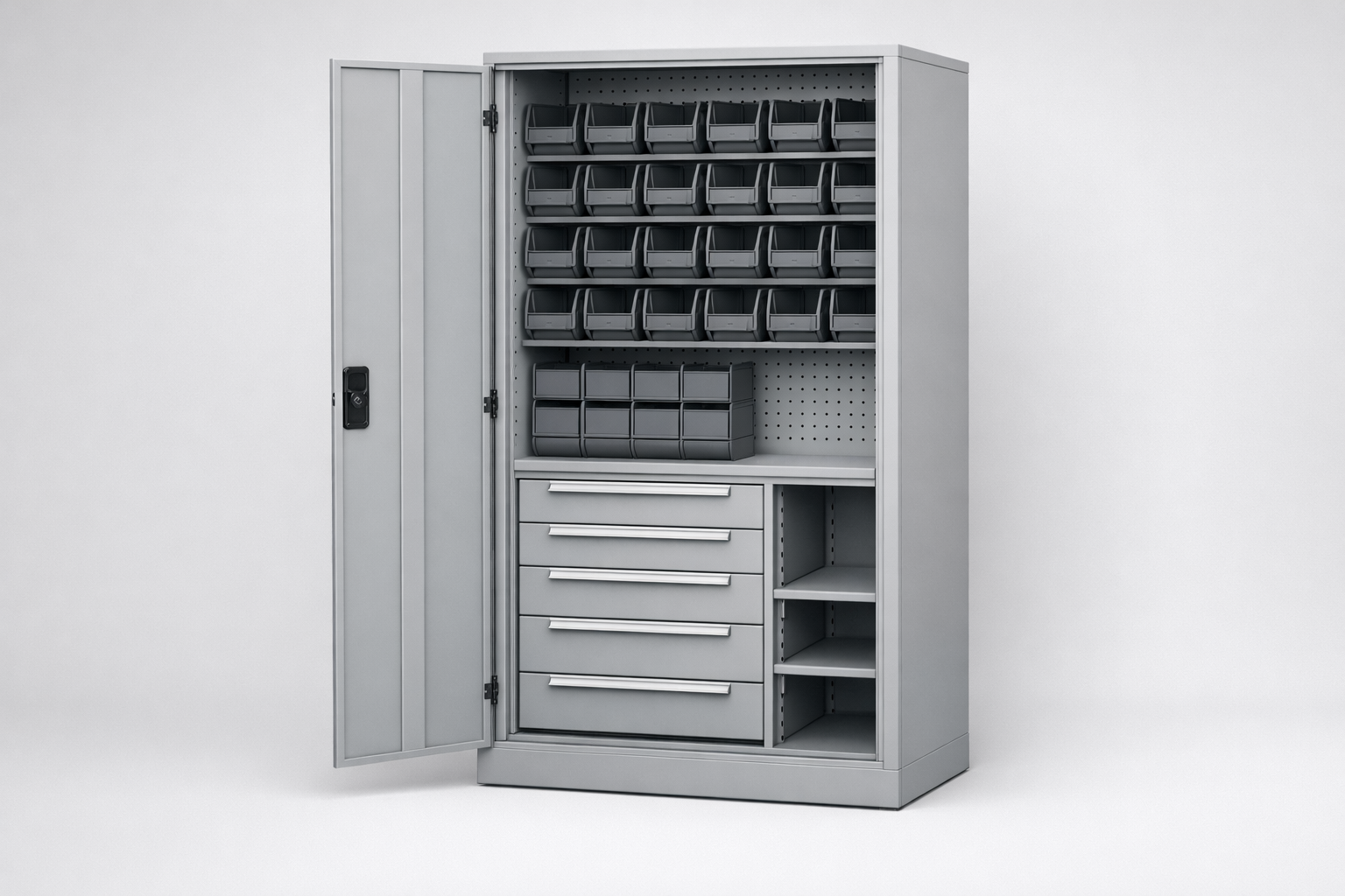 Dílenská skříň Pojemnik warsztatowy S5/h63 - WYSOKI - uspořádání nářadí, komponentů a servisního vybavení