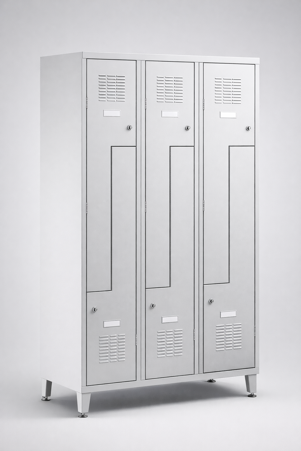 Šatní skříň typu L Sul 33 W st – na nohách - efektivní využití prostoru šatny při zachování plné