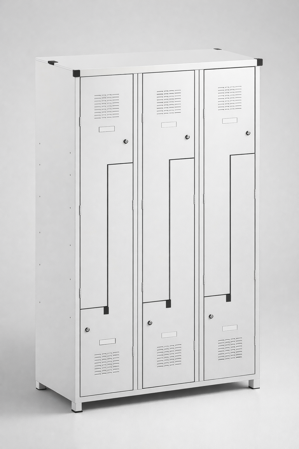 Šatní skříň typu L Sul 33 W st - efektivní využití prostoru šatny při zachování plné