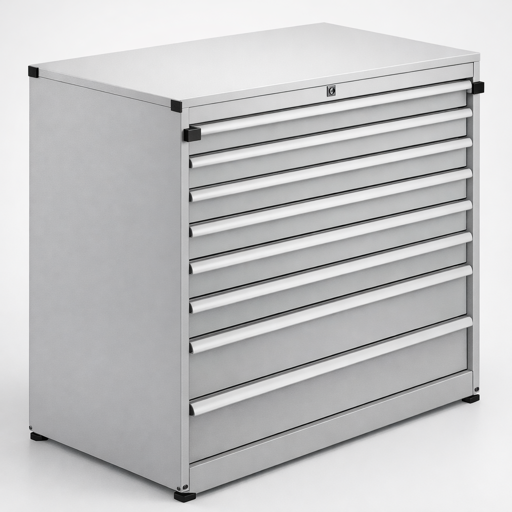 Dílenská skříň Szw 305 - uspořádání nářadí, komponentů a servisního vybavení